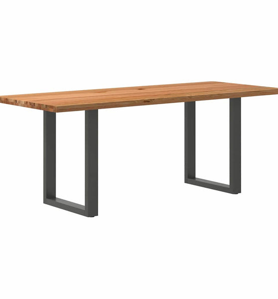 Esstisch Hellbraun 200x80x74 cm Massivholz Eiche Rechteckig