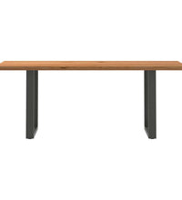 Esstisch Hellbraun 200x80x74 cm Massivholz Eiche Rechteckig