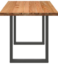 Esstisch Hellbraun 200x80x74 cm Massivholz Eiche Rechteckig