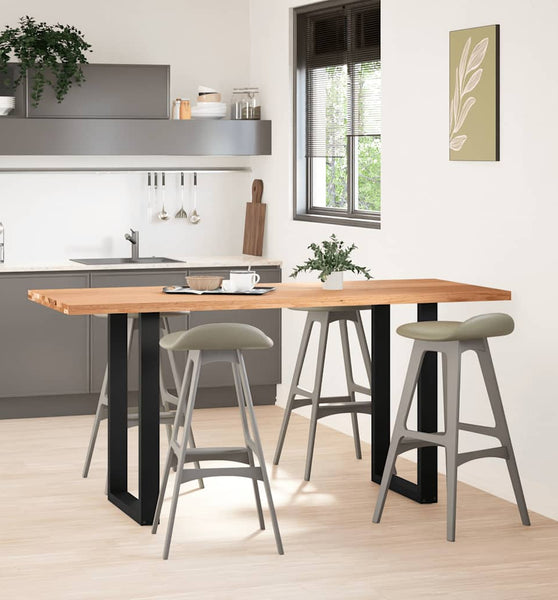 Bartisch Hellbraun 200x80x92 cm Massivholz Eiche Rechteckig