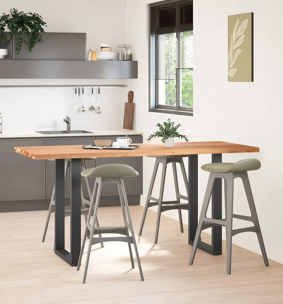 Bartisch Hellbraun 200x80x92 cm Massivholz Eiche Rechteckig