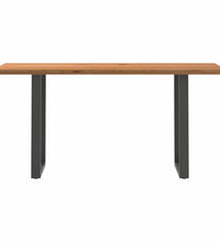 Bartisch Hellbraun 200x80x92 cm Massivholz Eiche Rechteckig