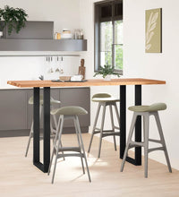 Bartisch Hellbraun 200x80x112 cm Massivholz Eiche Rechteckig