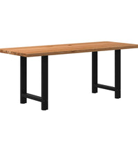 Esstisch Hellbraun 200x80x74 cm Massivholz Eiche Rechteckig