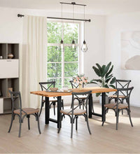 Esstisch Hellbraun 200x80x74 cm Massivholz Eiche Rechteckig