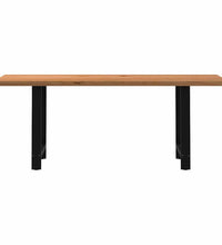 Esstisch Hellbraun 200x80x74 cm Massivholz Eiche Rechteckig