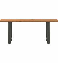 Esstisch Hellbraun 200x80x74 cm Massivholz Eiche Rechteckig