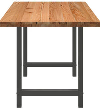 Esstisch Hellbraun 200x80x74 cm Massivholz Eiche Rechteckig