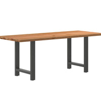 Esstisch Hellbraun 200x80x74 cm Massivholz Eiche Rechteckig