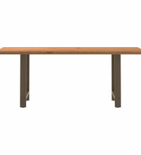 Esstisch Hellbraun 200x80x74 cm Massivholz Eiche Rechteckig