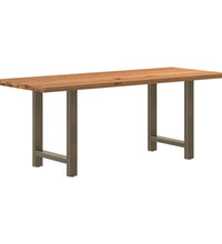 Esstisch Hellbraun 200x80x74 cm Massivholz Eiche Rechteckig
