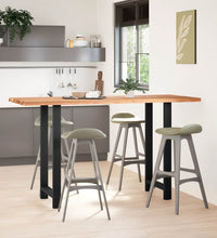 Bartisch Hellbraun 200x80x112 cm Massivholz Eiche Rechteckig