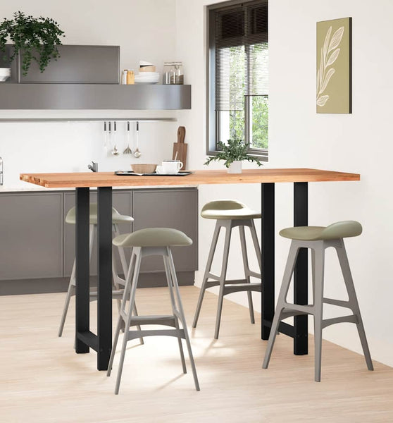 Bartisch Hellbraun 200x80x112 cm Massivholz Eiche Rechteckig