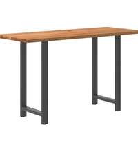 Bartisch Hellbraun 200x80x112 cm Massivholz Eiche Rechteckig