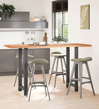 Bartisch Hellbraun 200x80x112 cm Massivholz Eiche Rechteckig