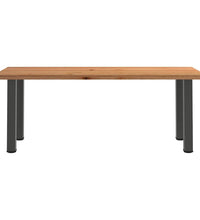 Esstisch mit Baumkanten 200x80x74cm Massivholz Eiche Rechteckig