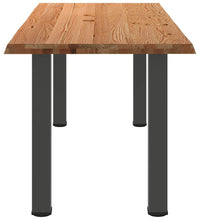 Esstisch mit Baumkanten 200x80x74cm Massivholz Eiche Rechteckig