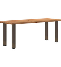 Esstisch mit Baumkanten 200x80x74cm Massivholz Eiche Rechteckig