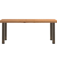 Esstisch mit Baumkanten 200x80x74cm Massivholz Eiche Rechteckig