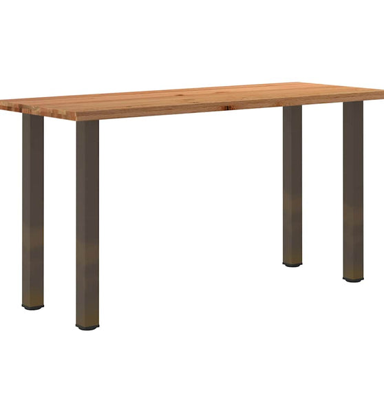 Bartisch mit Baumkanten 200x80x92cm Massivholz Eiche Rechteckig