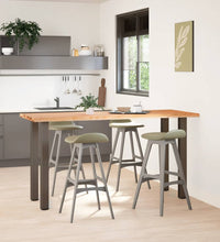 Bartisch mit Baumkanten 200x80x92cm Massivholz Eiche Rechteckig