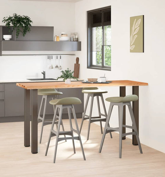 Bartisch mit Baumkanten 200x80x92cm Massivholz Eiche Rechteckig