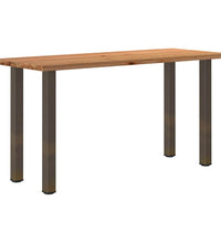 Bartisch mit Baumkanten 200x80x92cm Massivholz Eiche Rechteckig