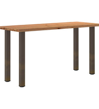 Bartisch mit Baumkanten 200x80x102 cm Massivholz Rechteckig