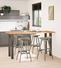 Bartisch mit Baumkanten 200x80x102 cm Massivholz Rechteckig