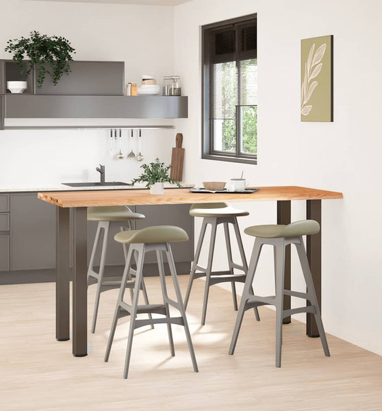 Bartisch mit Baumkanten 200x80x102 cm Massivholz Rechteckig