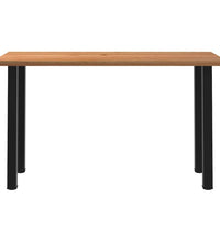 Bartisch Hellbraun 200x80x112 cm Massivholz Eiche Rechteckig