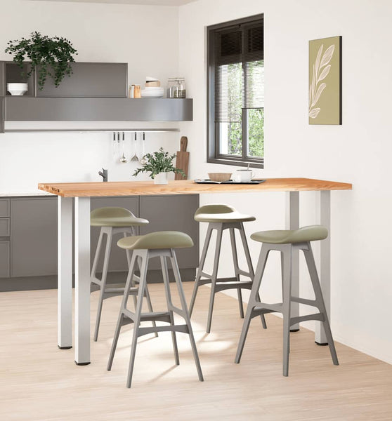 Bartisch Hellbraun 200x80x112 cm Massivholz Eiche Rechteckig