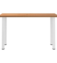 Bartisch Hellbraun 200x80x112 cm Massivholz Eiche Rechteckig