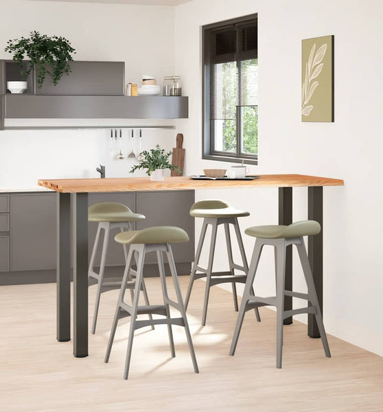 Bartisch Hellbraun 200x80x112 cm Massivholz Eiche Rechteckig