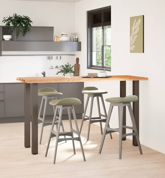 Bartisch Hellbraun 200x80x112 cm Massivholz Eiche Rechteckig