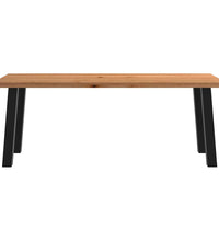 Esstisch Hellbraun 200x80x74 cm Massivholz Eiche Rechteckig