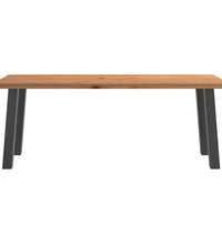 Esstisch Hellbraun 200x80x74 cm Massivholz Eiche Rechteckig