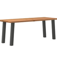 Esstisch Hellbraun 200x80x74 cm Massivholz Eiche Rechteckig