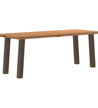 Esstisch Hellbraun 200x80x74 cm Massivholz Eiche Rechteckig