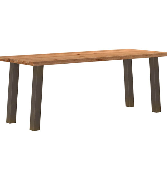 Esstisch Hellbraun 200x80x74 cm Massivholz Eiche Rechteckig