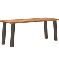 Esstisch Hellbraun 200x80x74 cm Massivholz Eiche Rechteckig