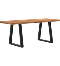 Esstisch mit Baumkanten 200x80x74 cm Massivholz Eiche