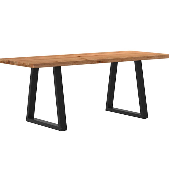 Esstisch mit Baumkanten 200x80x74 cm Massivholz Eiche