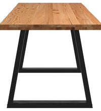 Esstisch mit Baumkanten 200x80x74 cm Massivholz Eiche