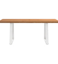 Esstisch mit Baumkanten 200x80x74 cm Massivholz Eiche