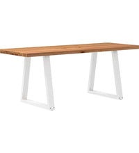 Esstisch mit Baumkanten 200x80x74 cm Massivholz Eiche