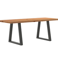 Esstisch mit Baumkanten 200x80x74 cm Massivholz Eiche