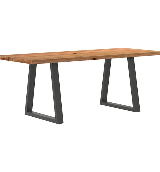 Esstisch mit Baumkanten 200x80x74 cm Massivholz Eiche