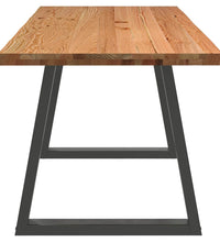 Esstisch mit Baumkanten 200x80x74 cm Massivholz Eiche