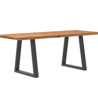 Esstisch mit Baumkanten 200x80x74 cm Massivholz Eiche